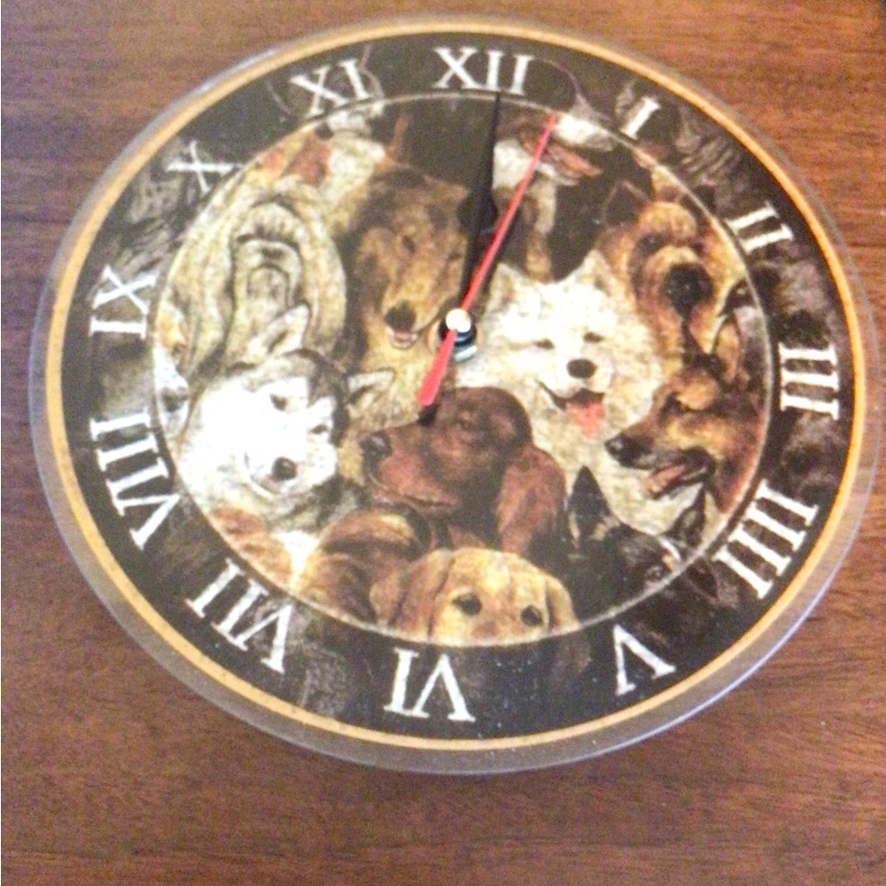 Dog Portrait Round Wall Clock